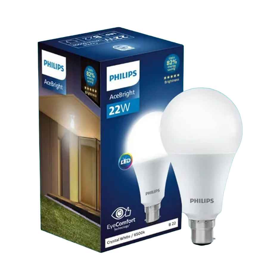 Philips LED AceBright 22W Crystal White | B22 Base Holder