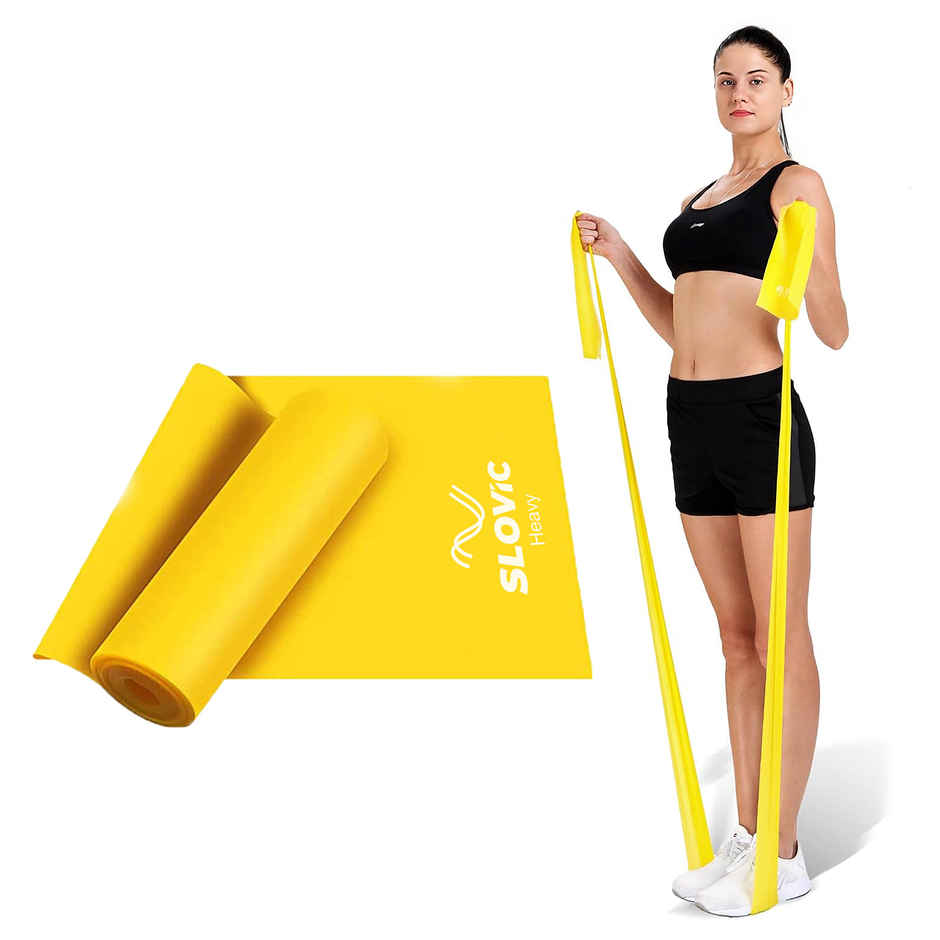 Slovic Thera Band for Physiotherapy, Stretching & Recovery Exercise | Light Yellow