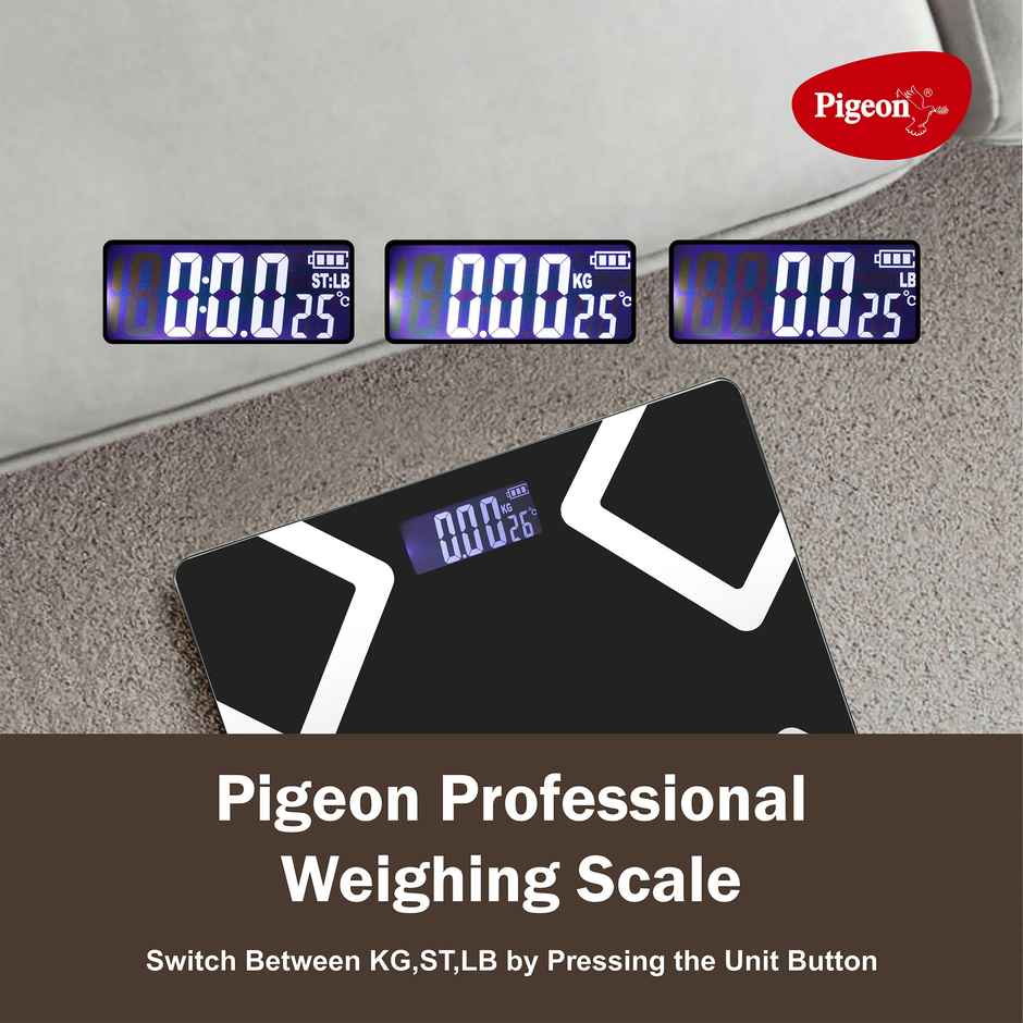 Pigeon by Stovekraft Weighing Scale Opal | Black