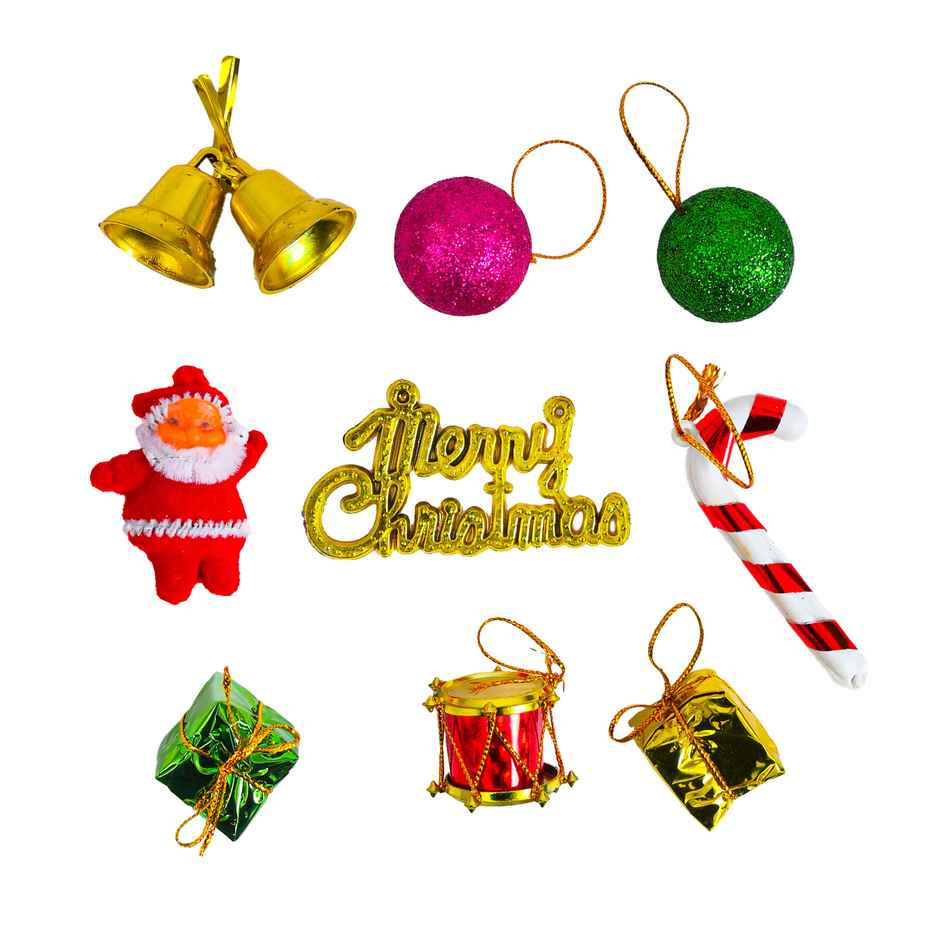 Christmas Tree Decoration Set | Balls | Gift Boxes | Santa | Merry Christmas Hanging | Picfest
