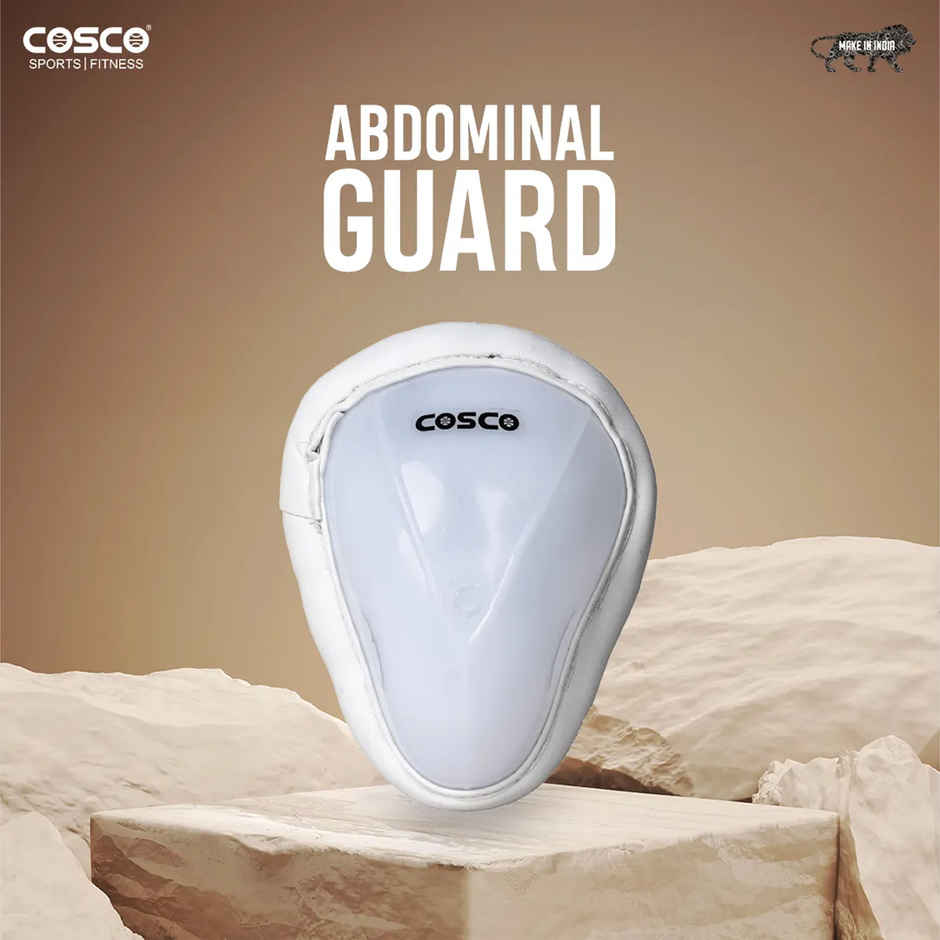 Cosco Cricket Abdomen Guard | Adults (12+) Years | White | Large