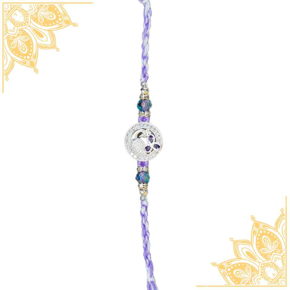 American Diamond Premium A.D. Rakhi (Avyaan Rakhi) Set of 1