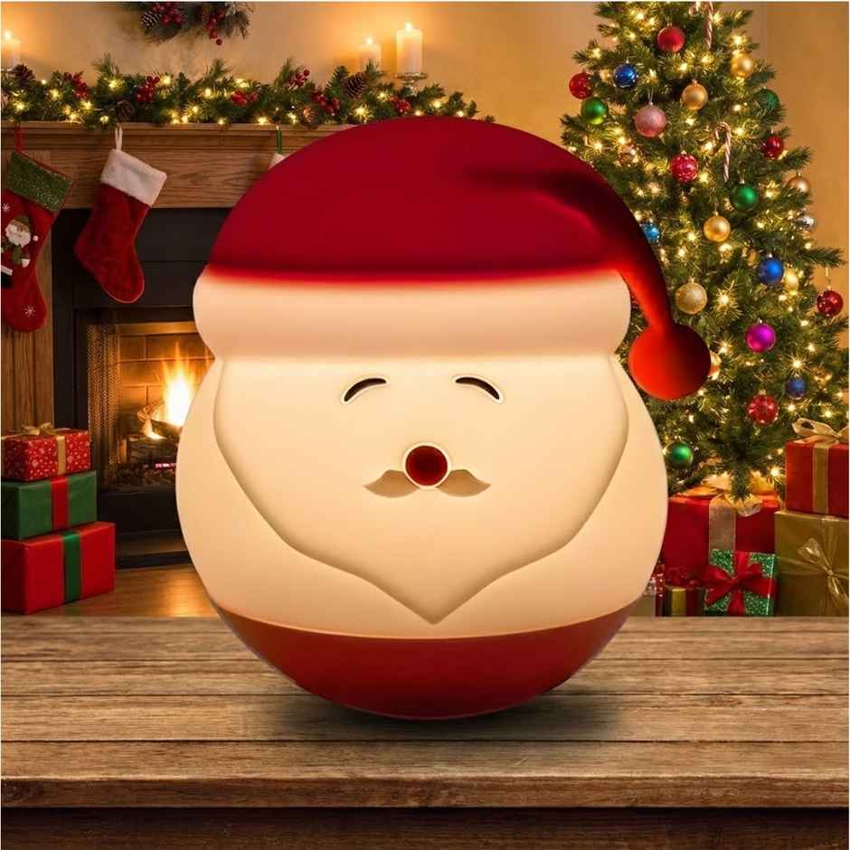 Desidiya Santa Silicone Night Lamp - Cute White Led Light For Kids,Bedroom Decor And Christmas Gift