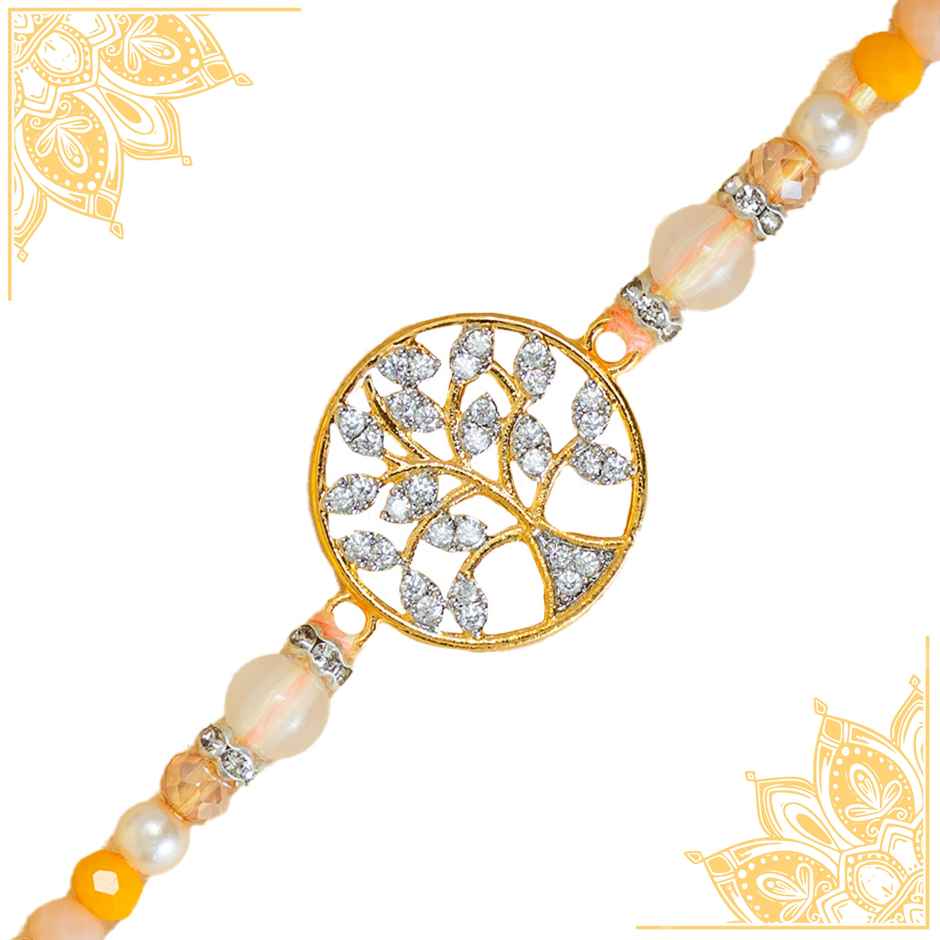 American Diamond Premium A.D. Rakhi (Avyaan Rakhi) Set of 1