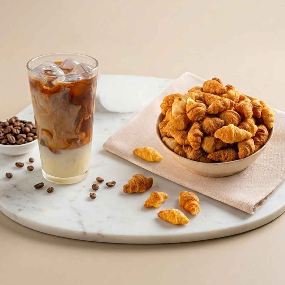 Mini Butter Croissants + Vietnamese Cold Coffee