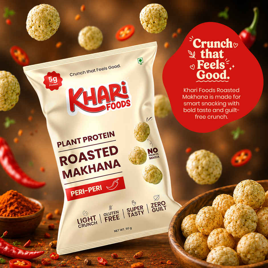 Khari Foods Makhana Pops | Peri Peri Foxnuts | Healthy Snacks