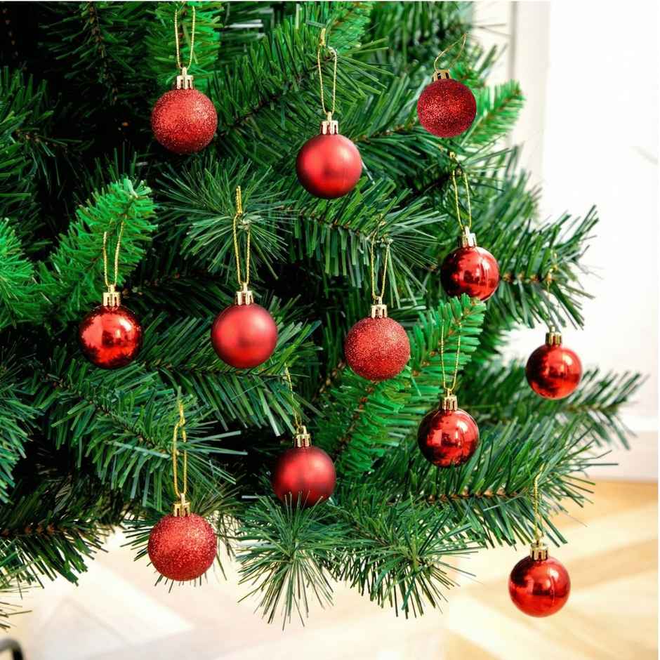 Christmas Decoration Hanging Balls | Red | Picfest
