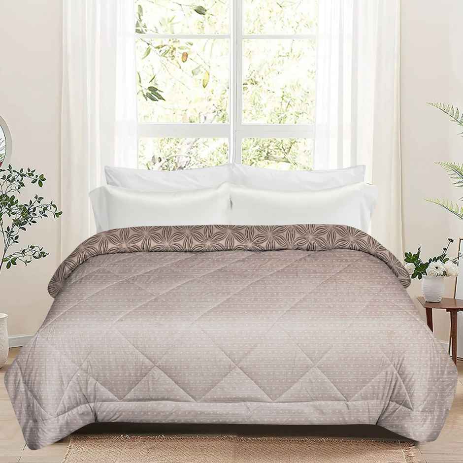 Dream Living Royal | Comforter Printed Reversible Double Bed Satin Finish Super Soft | Multicolor