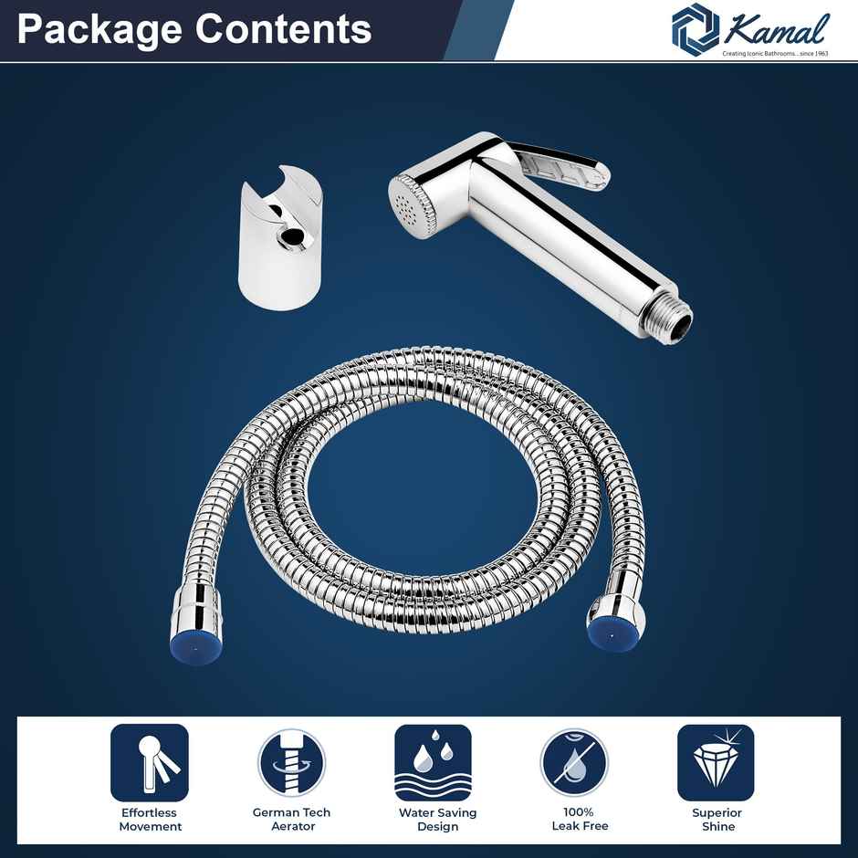 Kamal Long Body Bib Tap Verona - Set Of 4 | Ptmt Plastic Faucet Cold Water Only Bib Tap Faucet