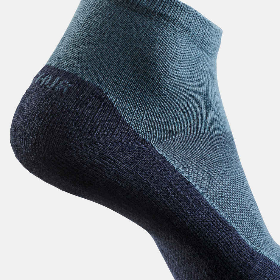 Decathlon | Quechua Unisex Cotton Mid Ankle Socks - Navy Blue - UK 2.5 - 5