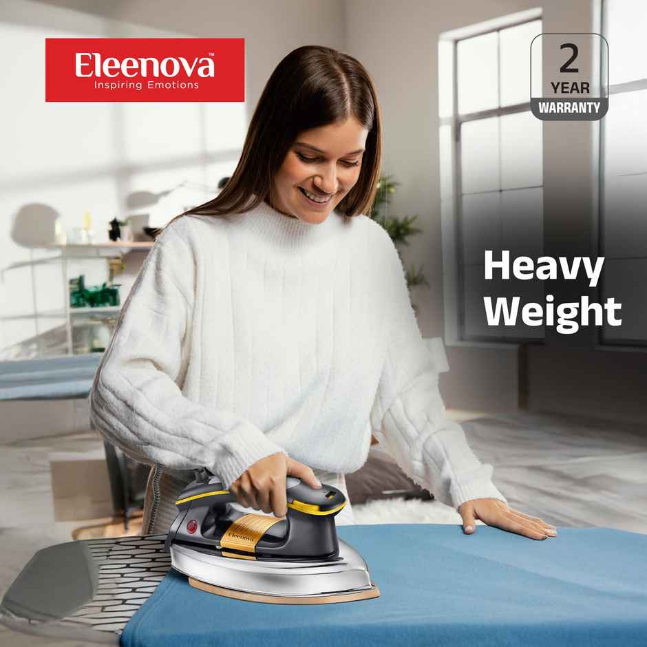 Eleenova BumbleBee 1000 W Dry Iron-Heavy Body, Quick-Heat, Safety Auto Cut-Off