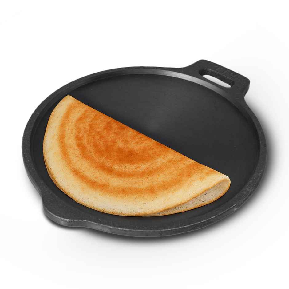 The Indus Valley Super Smooth Cast Iron Tawa for Dosa/Chapathi | 27.6cm/10.8 inch