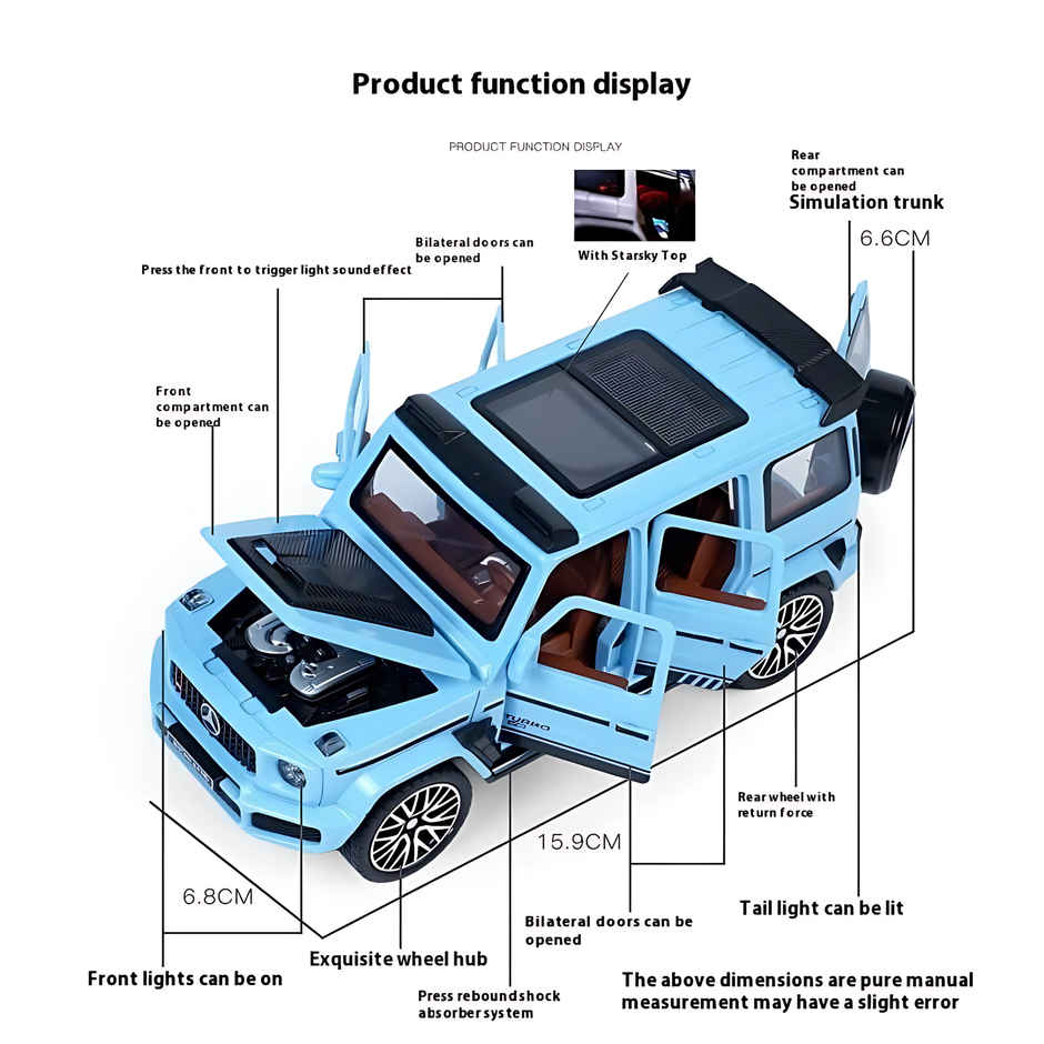 Chigy Wooh G Wagon 1:32 Scale Toy Car,Assorted