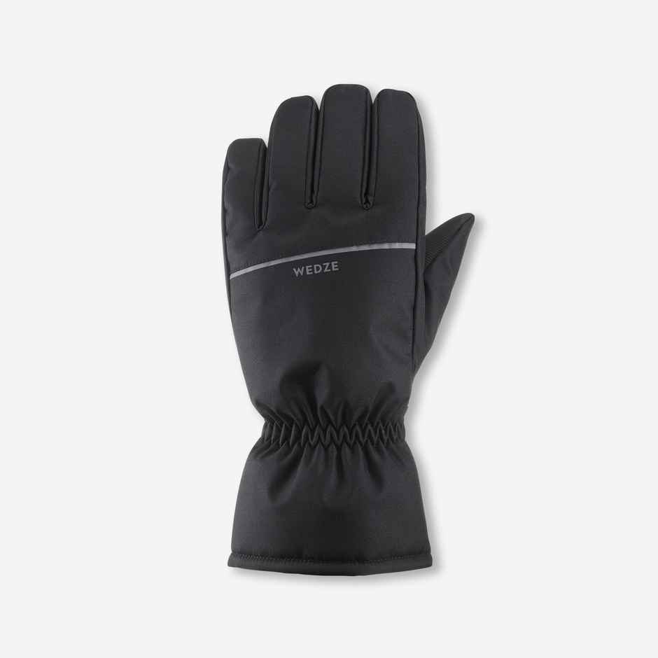 Decathlon | Wedze Unisex Polyester Winter Gloves - Black - 2XL