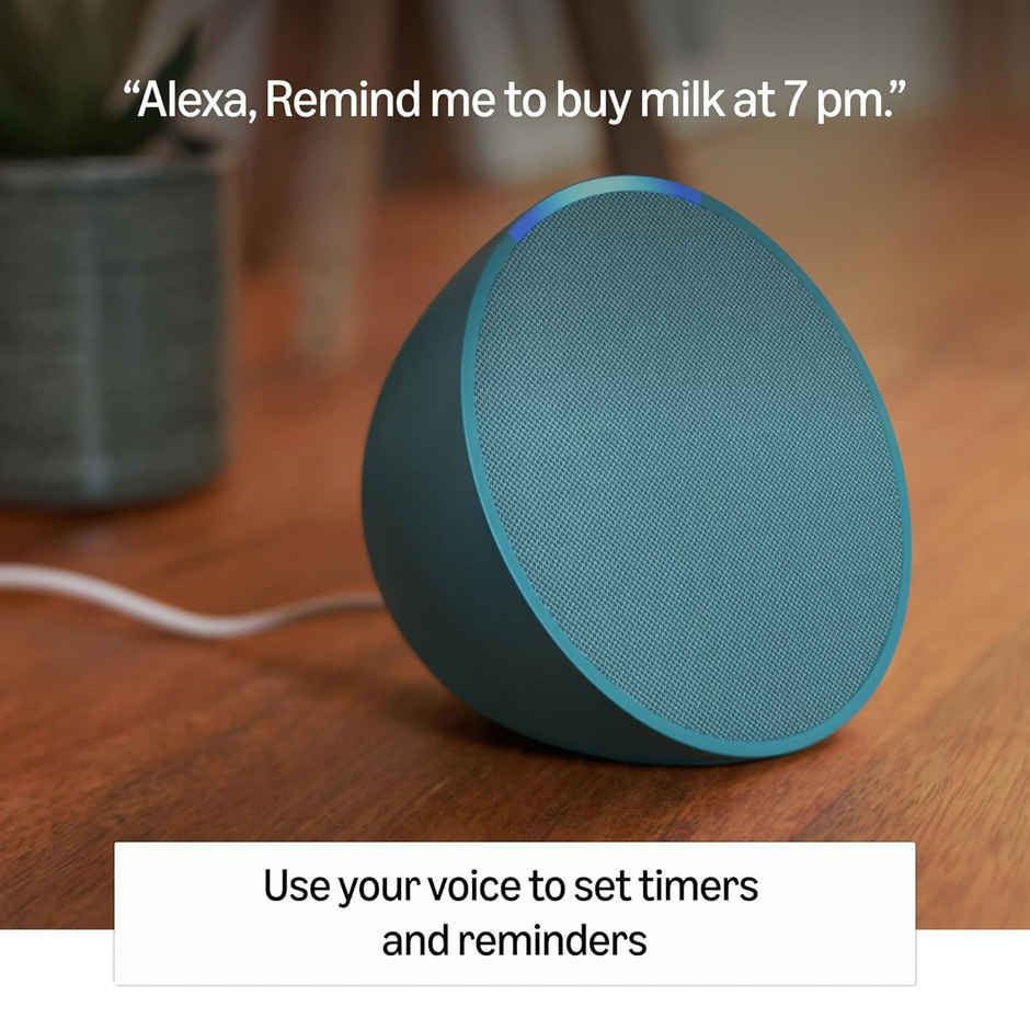 Amazon Echo Pop| Smart Speaker With Alexa & Bluetooth| Loud Sound,Balanced Bass,Crisp Vocals| Green