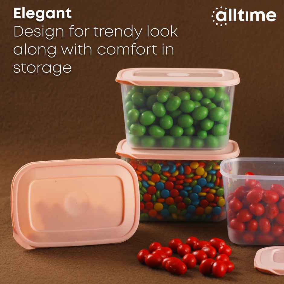 All Time Food Saver Container (800 ml X 3) (2400 ml) () (3 Pc Set) (Colour May Vary)