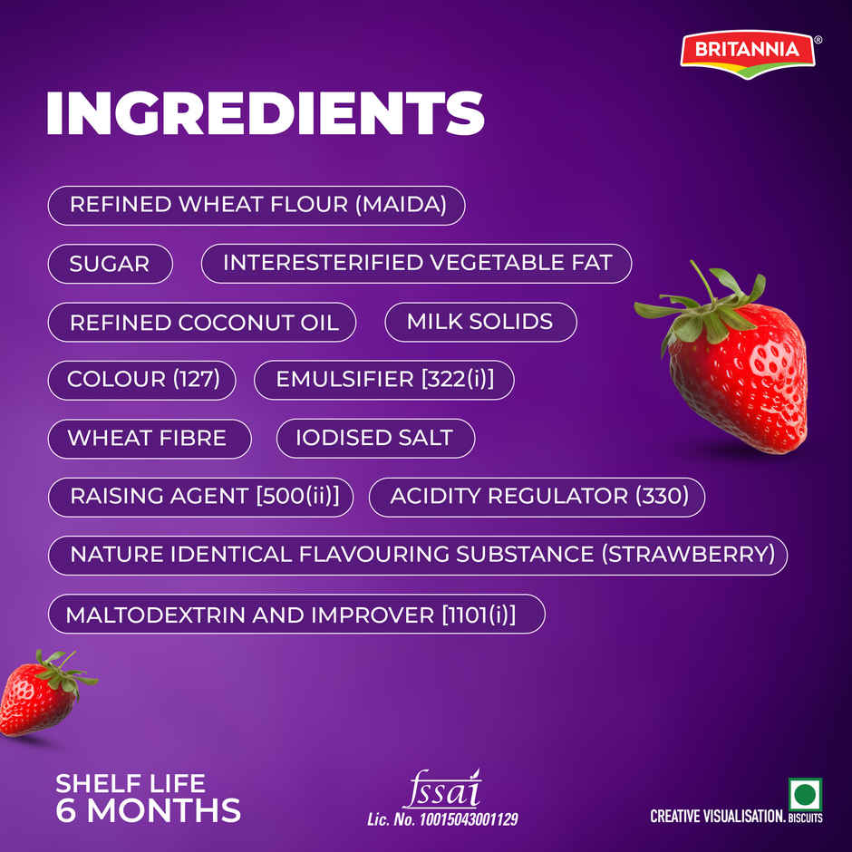 Britannia Treat Rich Creme Strawberry Flavoured Wafers | Combo