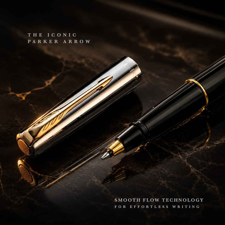 Parker Frontier Black GT Roller Ball Pen & Wallet | A Signature Gift for Teachers