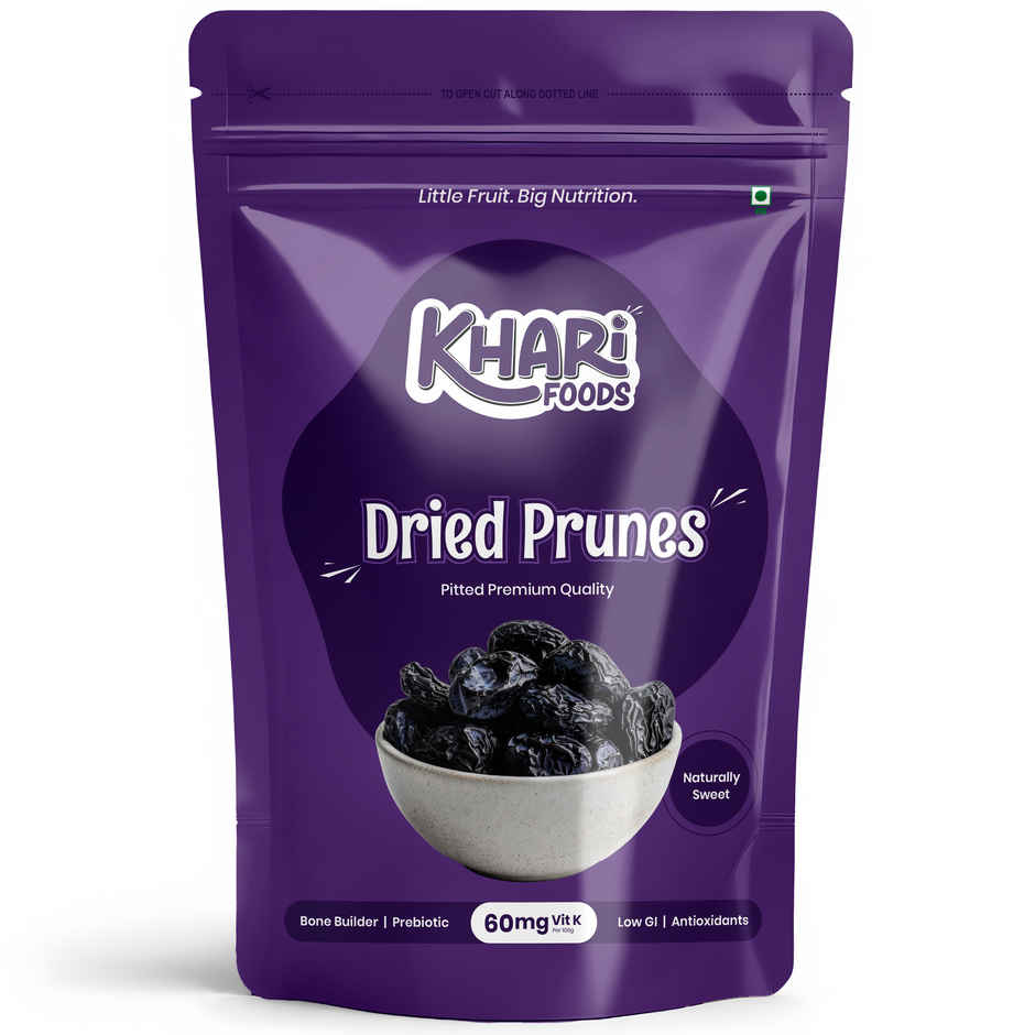 Khari Foods Premium Pitted Prunes Dried | Dry Fruit Snack | No Added Sugar