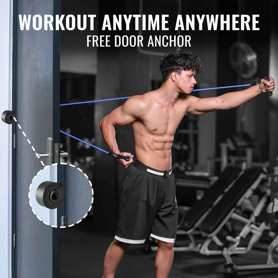 Slovic 30 kg - Green 20 kg + Blue 10kg Tube Resistance Band for Full Body Workout & Exercise