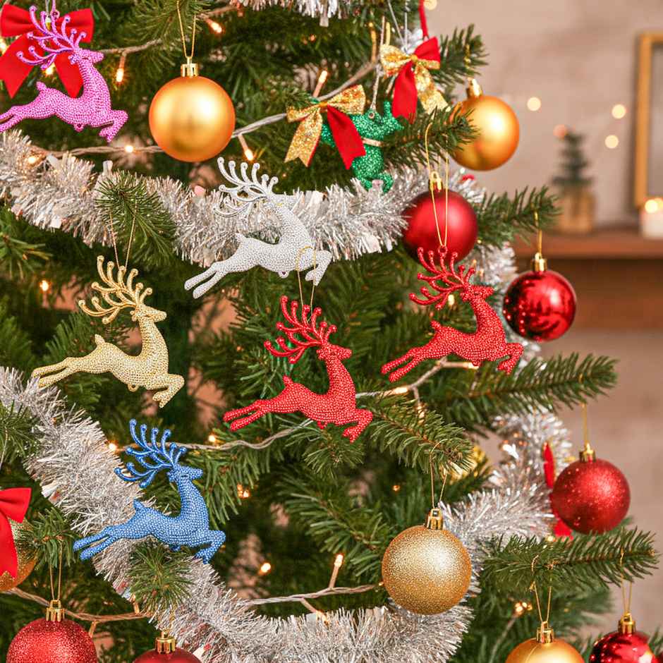 Christmas Hanging Reindeer | Multicolor | Tree Decoration | Eye-Catching Decor | Picfest