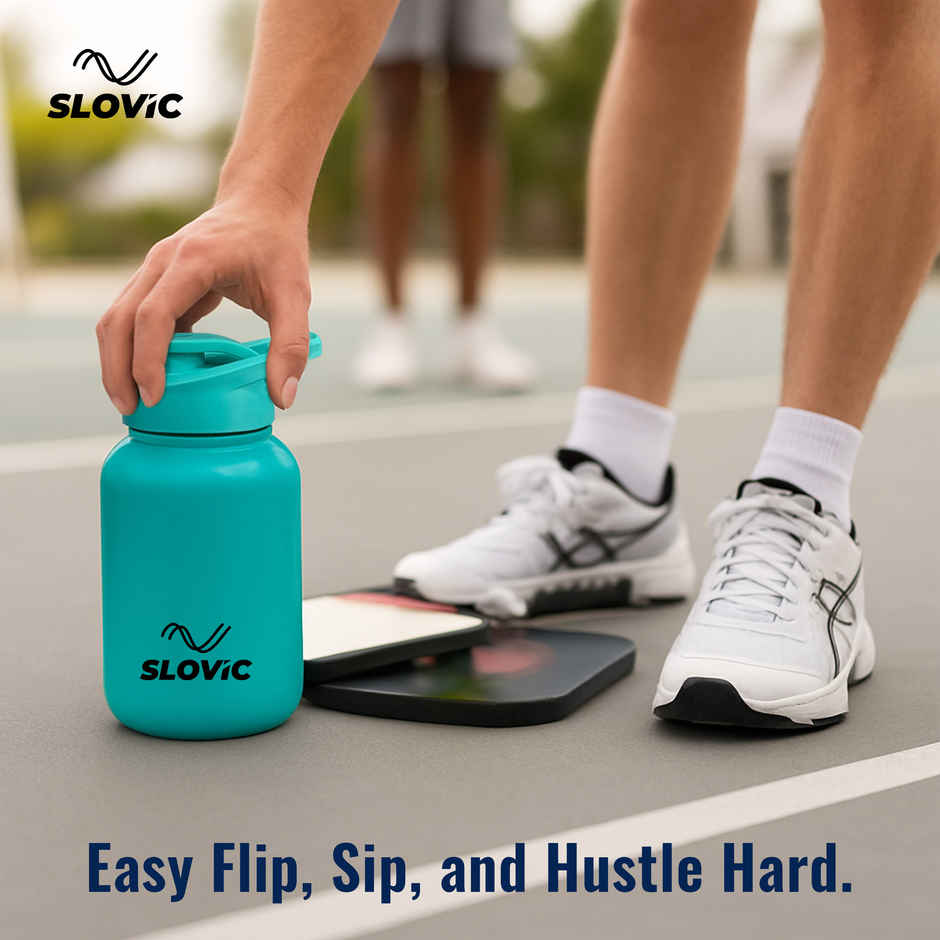 Slovic 600ml Water Bottle with Sipper Cap for Gym, Travel, Sports & Hydration-100% BPA Free