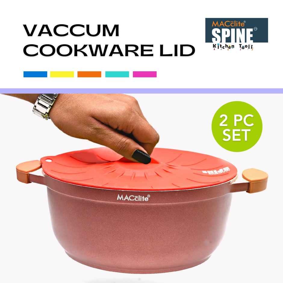 Silicone Vaccum Cookware Lid 2pc Set | Medium 20 cm& XL 30 cm Microwave-freezer-dishwasher Safe