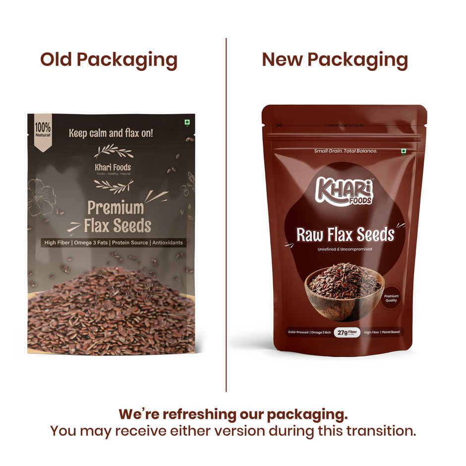 Khari Foods Premium Flax Seeds | Seeds for Eating | Source of Iron & Fibre