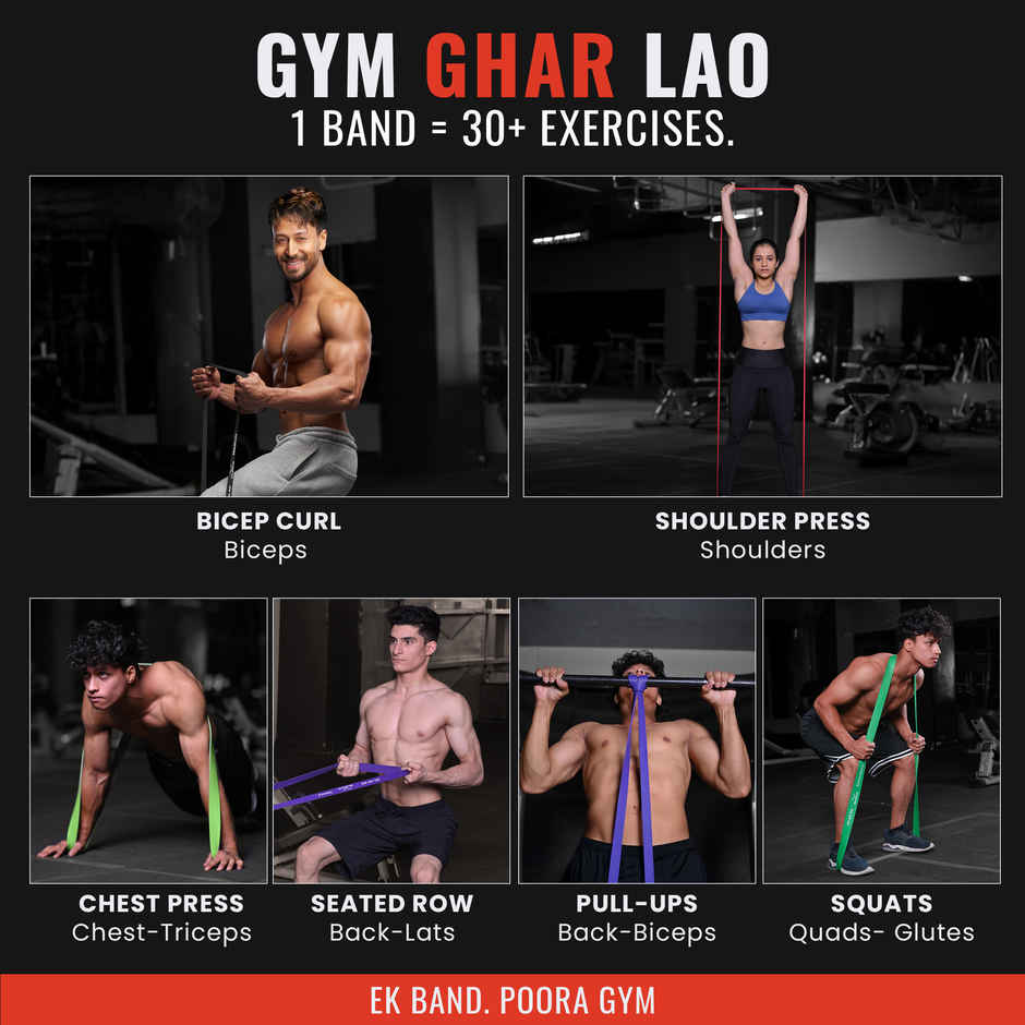 Slovic Heavy Resistance Band | 15-30 kg | For Strength Training & Home Workout | Natural Rubber