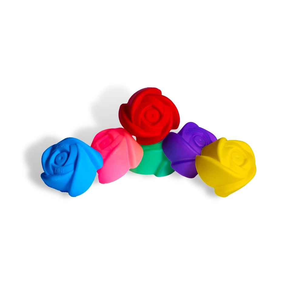 Silicone Muffin Mould Rose Set of 6 Pc
