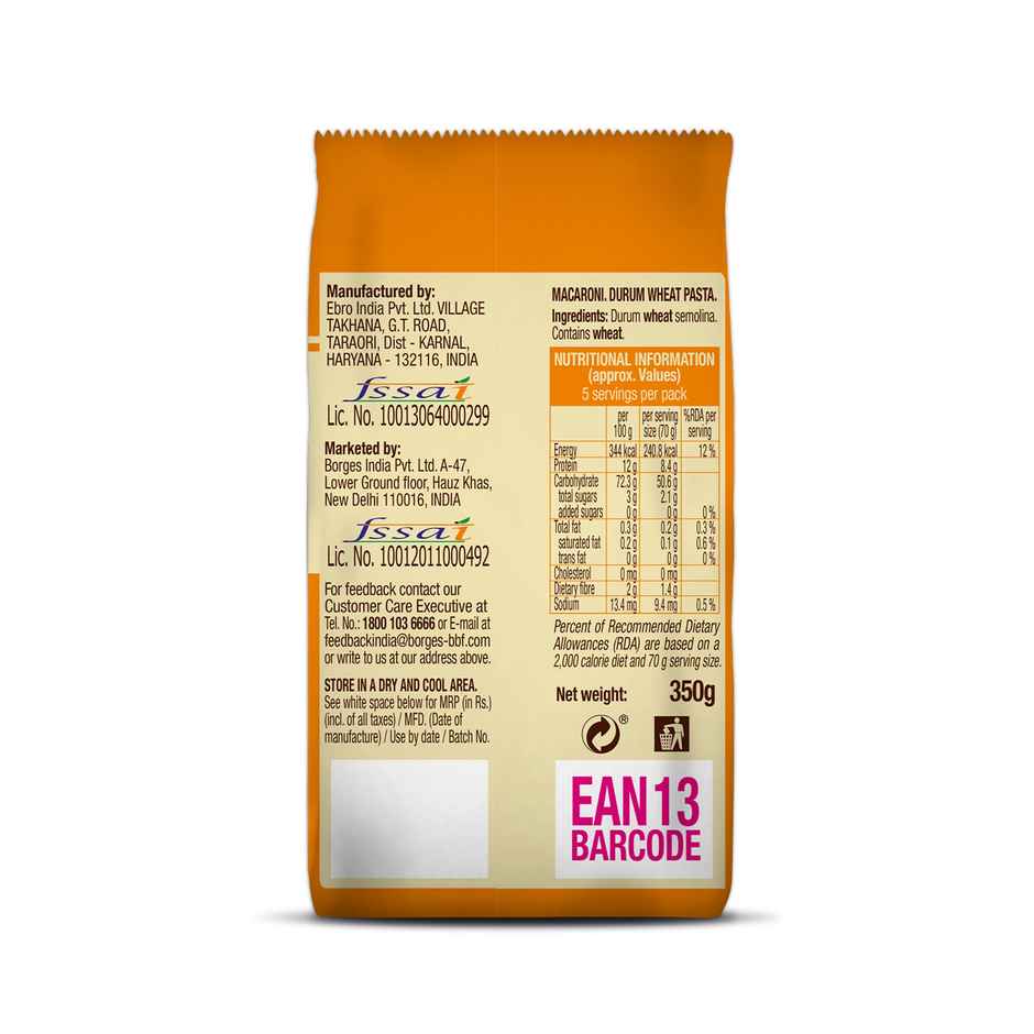 BORGES Macaroni Durum Wheat Pasta