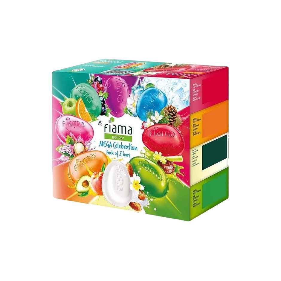 Fiama Gel Bathing Bar Mega Celebration Pack, With 8 Unique Gel Bars, with Skin Conditioners