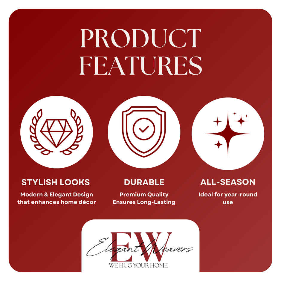 Elegant Weavers Double Ployester Striped Bedsheet | With 2 Pillow Covers | Blue | 87 x 94 in