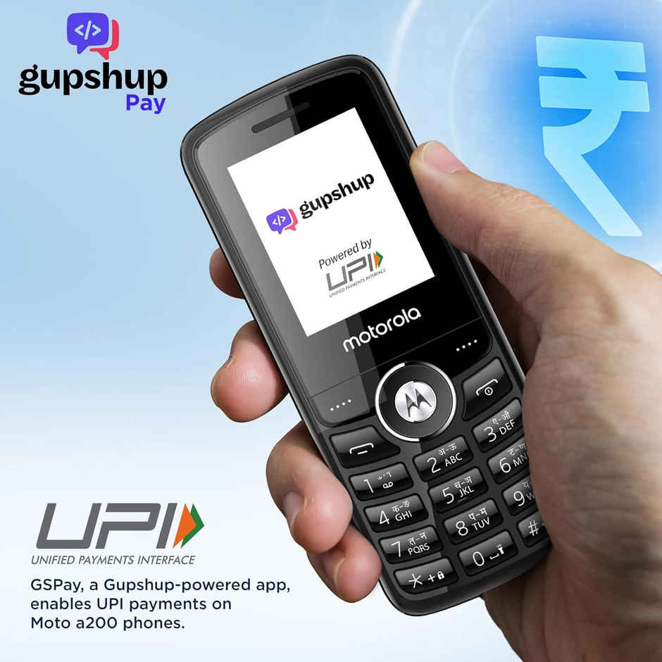 Motorola All-New A200 Dual Sim keypad Phone with Voice Feature | Black