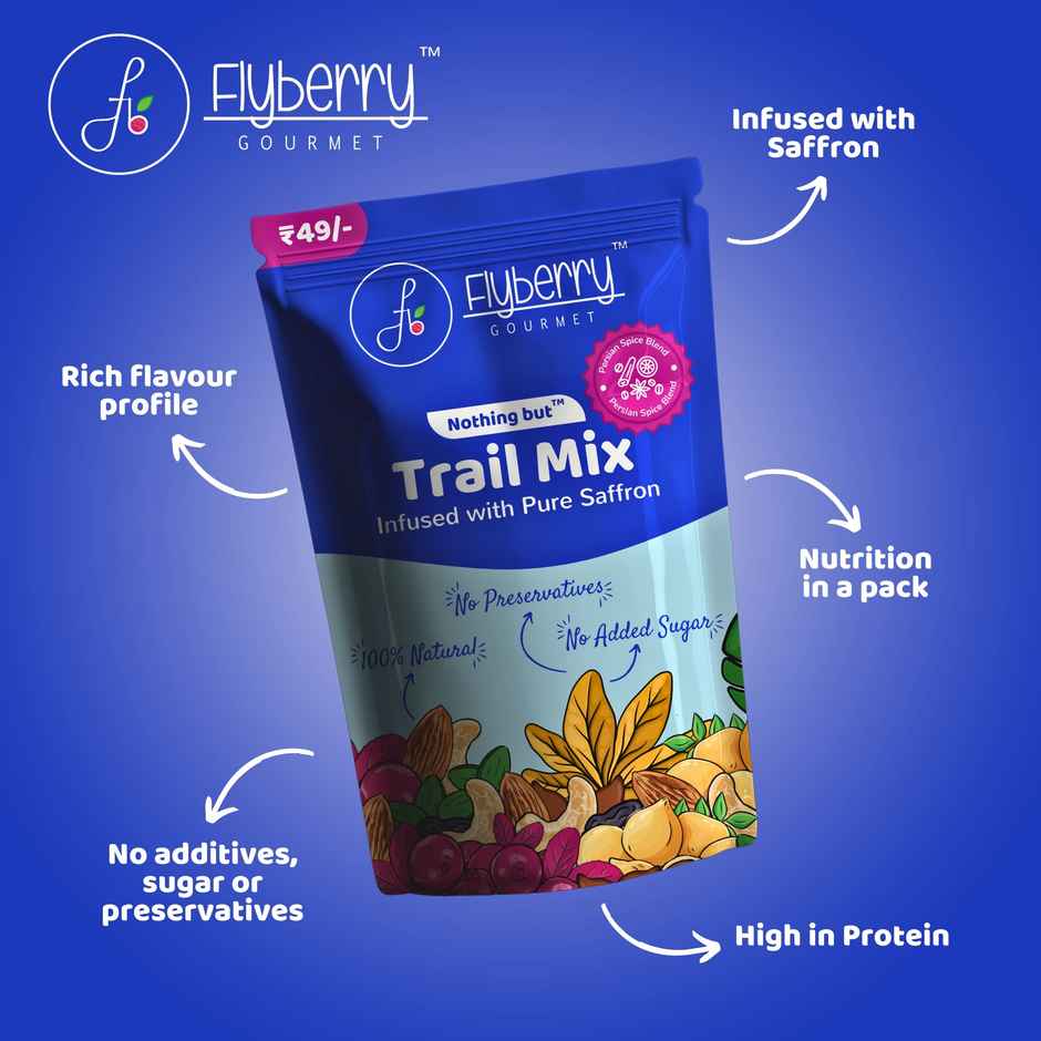 Flyberry Gourmet Persian Trail Mix - Enriched with Saffron
