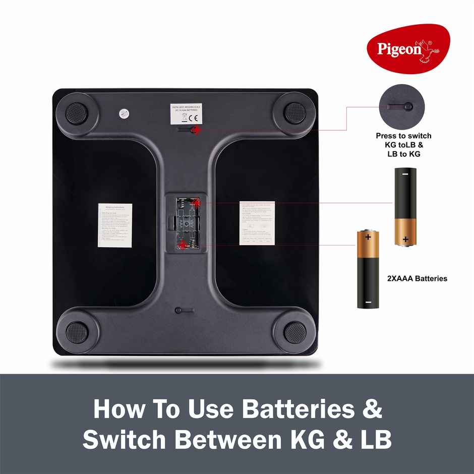 Pigeon by Stovekraft Weighing Scale Iris | Silver