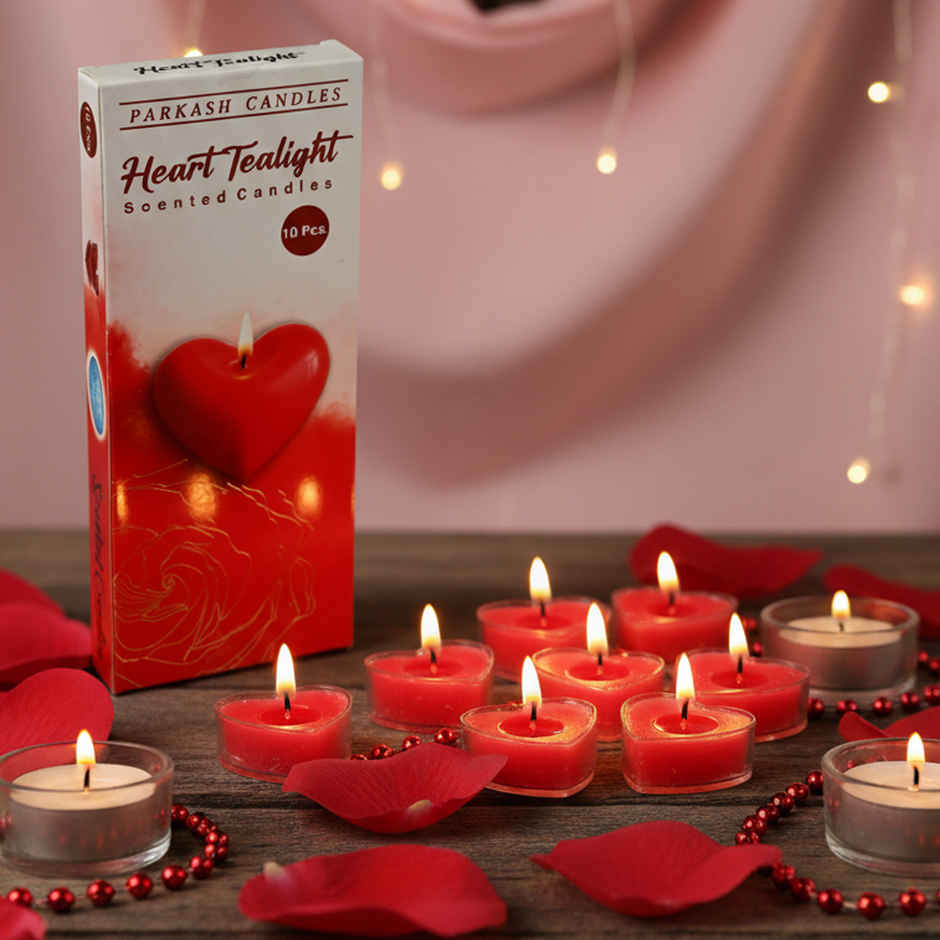 Scented Heart Tealight Candle | Prosperro Lumo