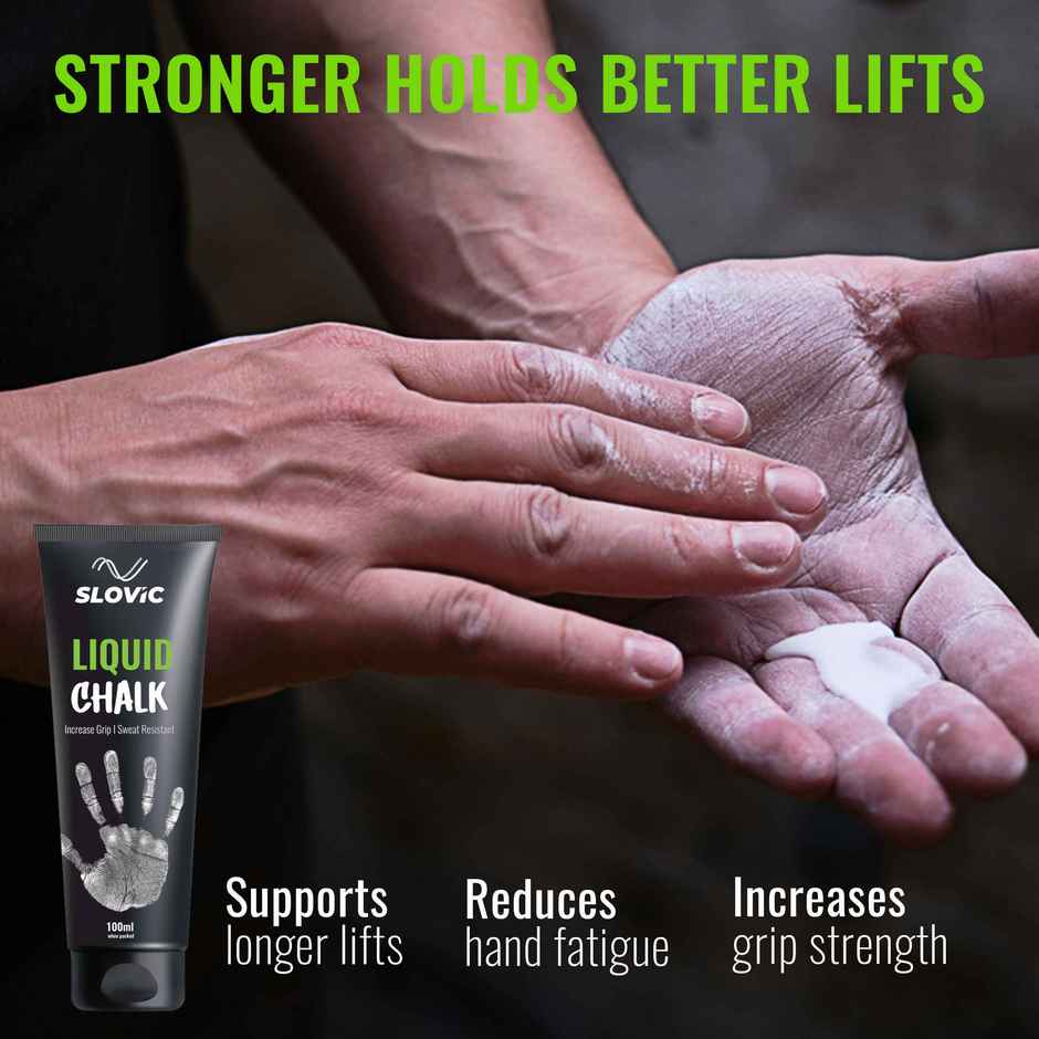Slovic Liquid Chalk for Hand Grip, Weight Lifting & Rock Climbing - 100 ml