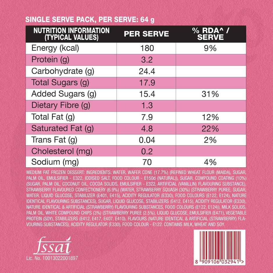 Kwality Walls Cornetto Strawberry Vanilla Cone