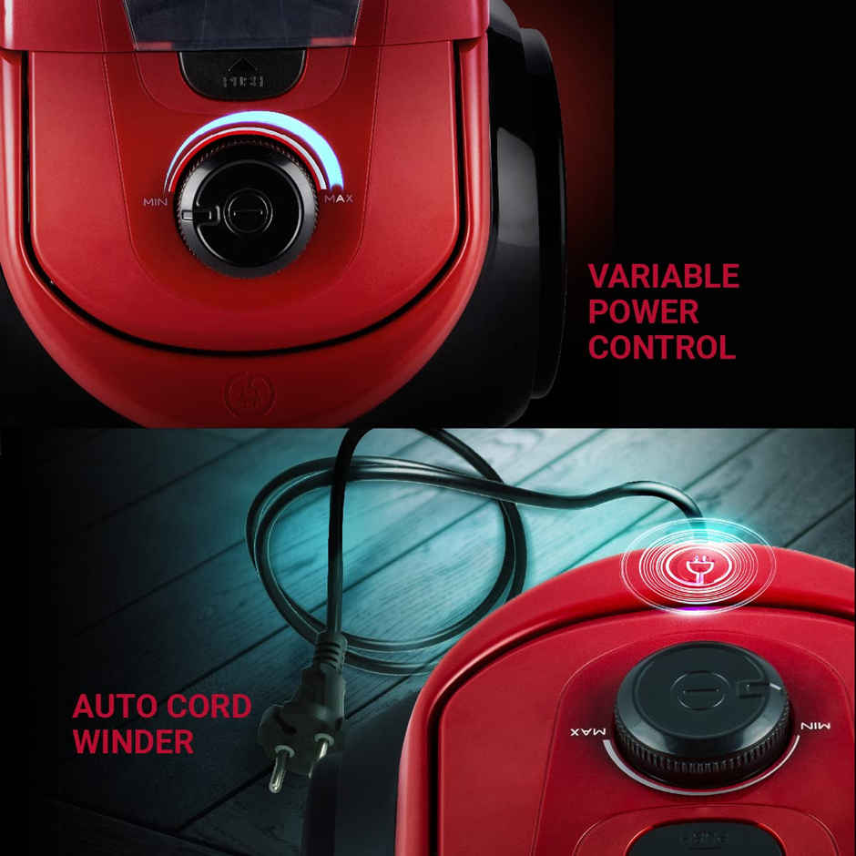 Eureka Forbes Supervac 1600 Watts Powerful Suction,Bagless Vacuum Cleaner (Red)