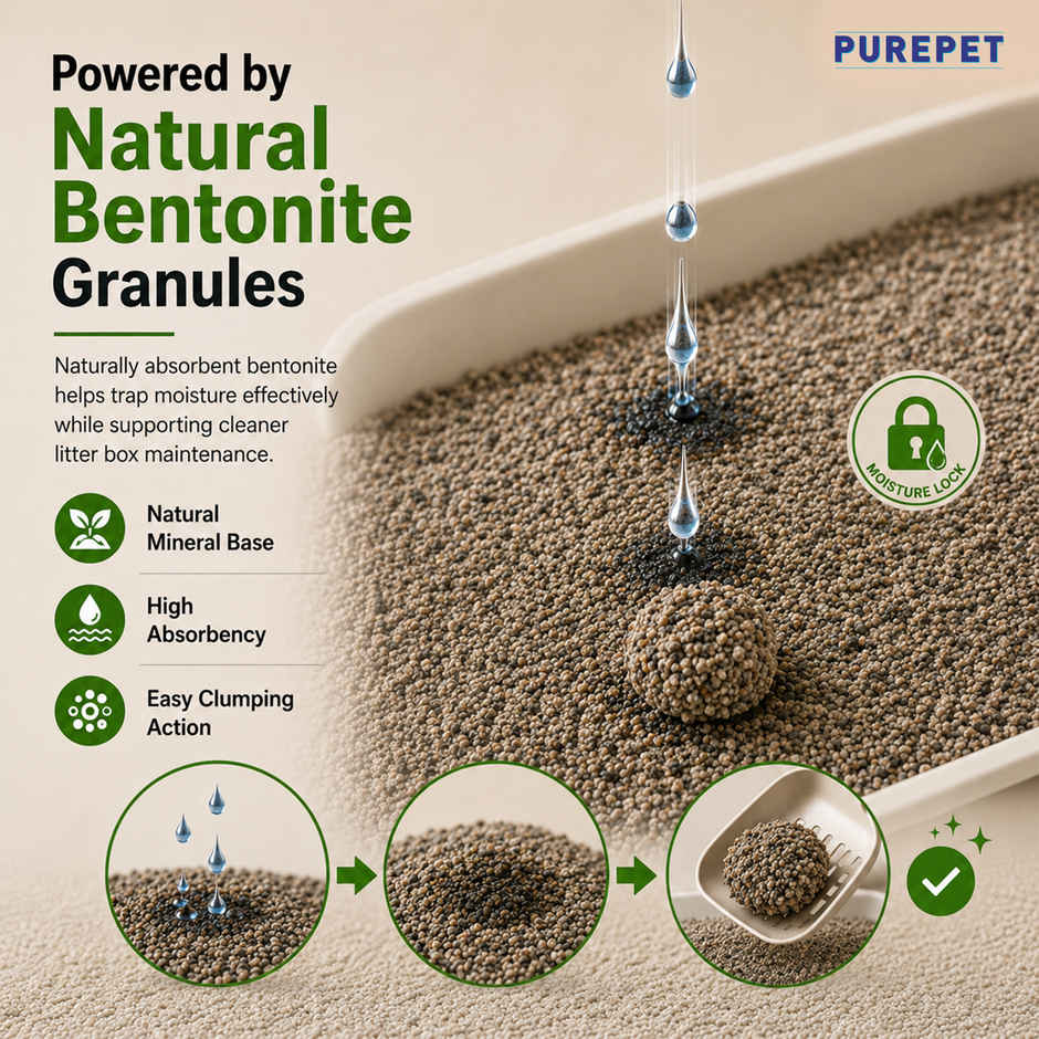 Purepet Lavender Fragrance Cat Litter for Multiple Cats Pet Litter Tray Refill