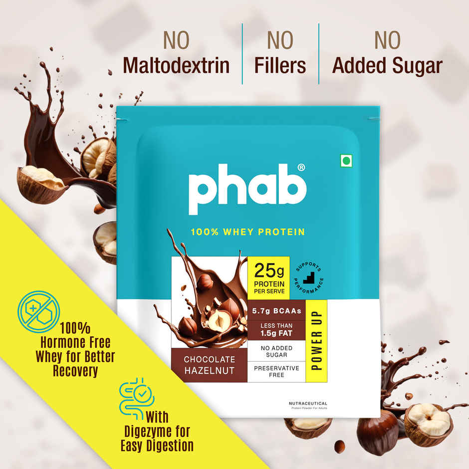 Phab Chocolate Hazelnut Whey Isolate Protein Powder Pack
