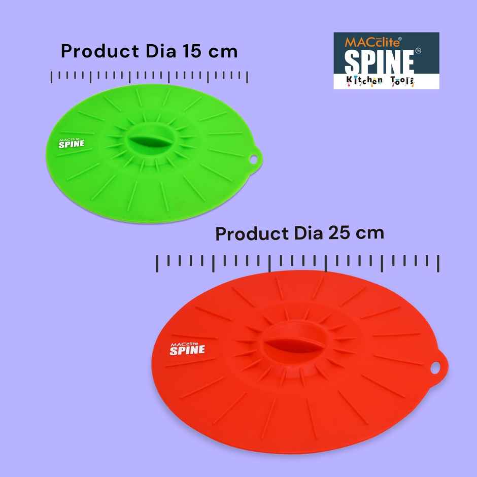 Silicone Vaccum Cookware Lid 2pc | Small 15 cm & Large 25 cm set Microwave-freezer-dishwasher Safe