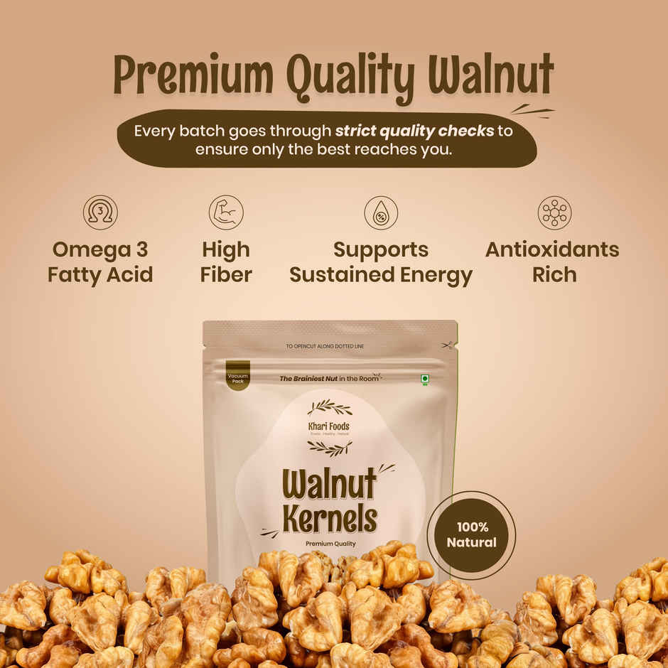 Khari Foods Premium Chile Walnut Kernels / Akhrot Giri Dry Fruits