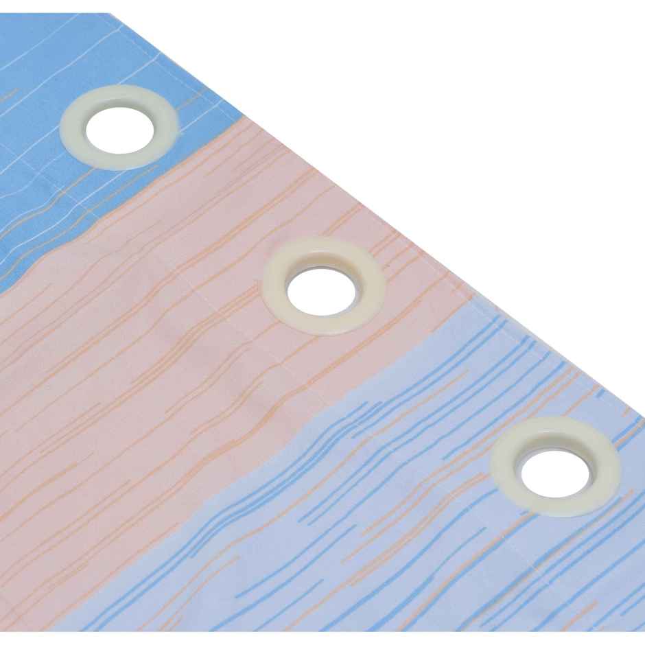 BAY6 Polyester Window Curtains - Set of 2 - (5x4 ft) - Blue