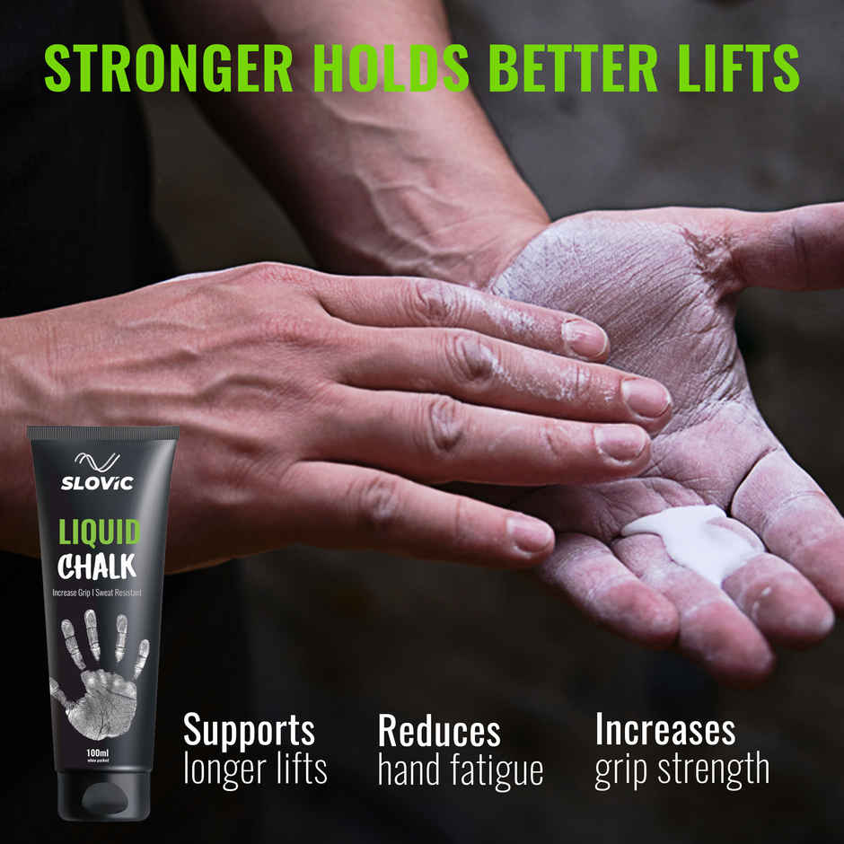 Slovic Liquid Chalk for Hand Grip, Weight Lifting & Rock Climbing - 100 ml