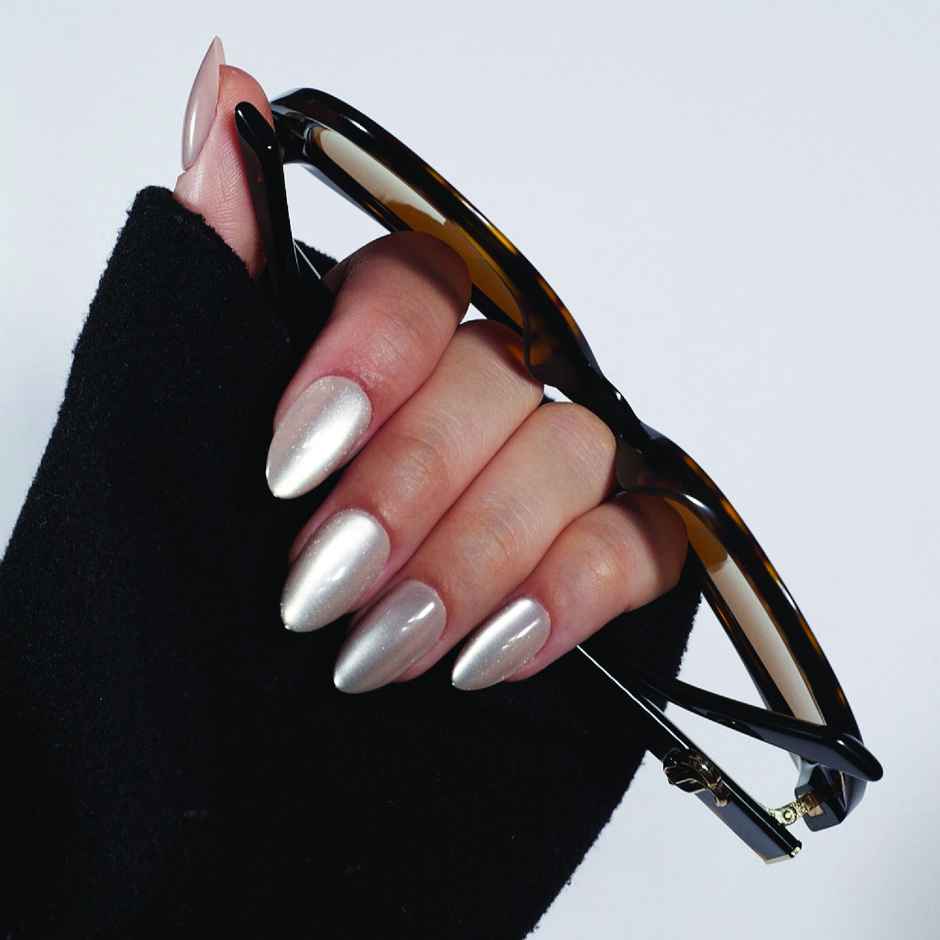 Pep Nails Cat Eye Medium Almond Nude Soft Gel Reusable Press On Nails 30 Nail Tips