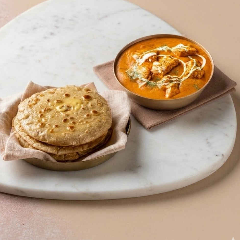 Butter Chicken + Wheat Chapati (3 pcs)