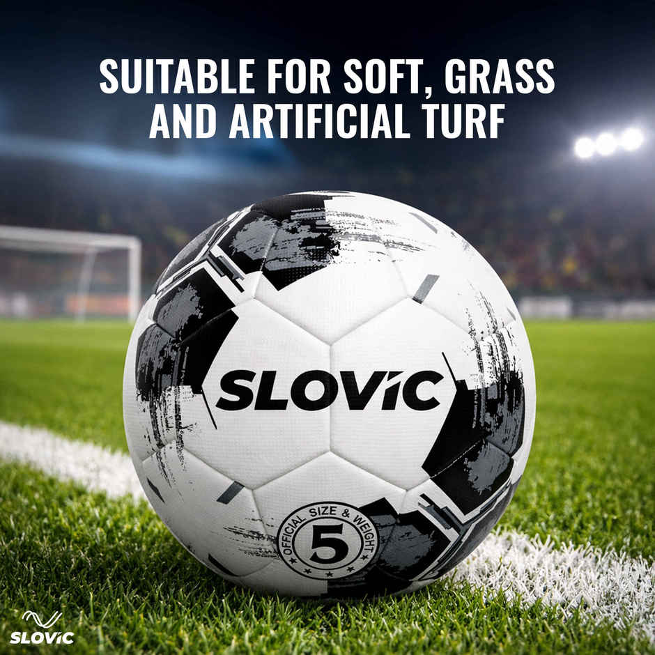 Slovic Strike Football | 32 Panel Football for Match & Practice Training in All Grounds | Size 5 | Assorted Design