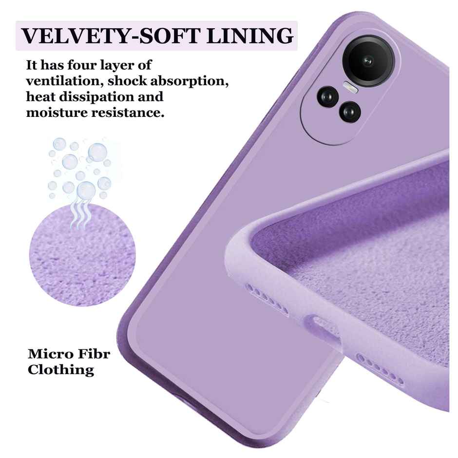 Artistque Case for Oppo Reno 10 5g / Oppo Reno 10 Pro 5g Back Cover - Plain Liquid Silicone Cover